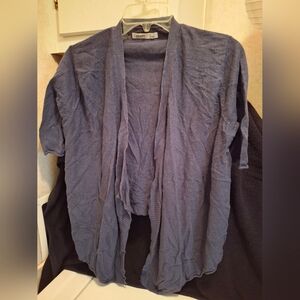 Old Navy Slate Blue Open Front Blouse